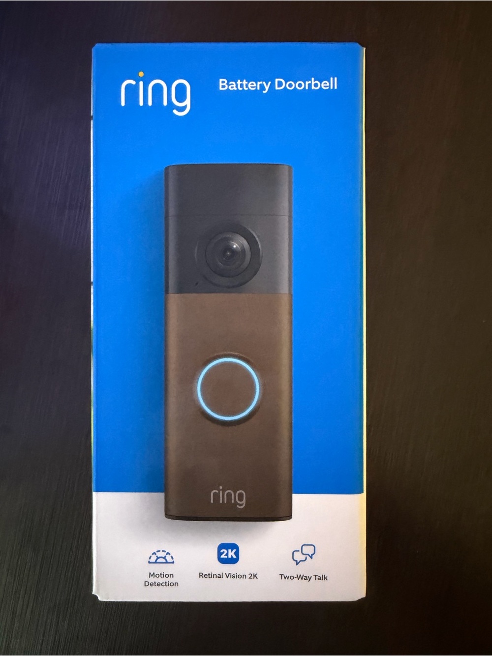Ring Battery Doorbell 2K 2nd Gen Front Door Camera (Matte Mocha)